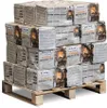 A pallet stacked with packages of Rekord Kamin Briketts. Produktbild-Vorschau