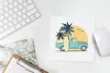 MuchoWow® Mauspad Mousepad Bus - Sonne - Surfbrett - Palme Produktbild-Vorschau 4