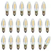 A collection of LED filament bulbs arranged in rows on a white background. Produktbild-Vorschau