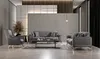Villa Möbel Sofa Set Bond Grau Stellvariante:2+2+1 Relax- Produktbild-Vorschau 1