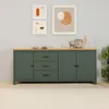 Credenza Miranda in legno massiccio colore verde e pino Anteprima dell’immagine prodotto 1