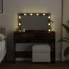 vidaXL Toaletka z oświetleniem LED dąb wędzony 100x40x120 Podgląd zdjęcia produktu 3