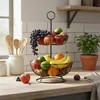 Relaxdays Obstkorb Etagere 2-stöckig, Obstschale für die Produktbild-Vorschau 2