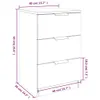 vidaXL Nočné stolíky 2 ks. Betónová sivá 40x36x65 cm Náhľad obrázku produktu 8