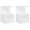 vidaXL Tables de nuit 2 pcs. Blanc 35x35x55 cm Bois Voir les images du produit 2