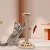 Kratzbaum für Katzen – 4-in-1-Kratzbaum aus Holz mit zwei Produktbild-Vorschau 4