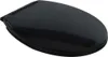 A black toilet seat lid is shown from a diagonal angle against a white background. Produktbild-Vorschau