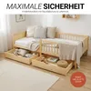 Homestyle4u Kinderbett 90x200 Holzbett mit Rausfallschutz 2 Produktbild-Vorschau 5