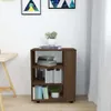 vidaXL Szafka na kółkach brązowy dąb 60x35x75 cm materiał Podgląd zdjęcia produktu 6