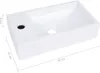A white rectangular sink with dimensions indicated by lines and text. Náhľad obrázku produktu