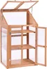 BELIANI Mini-Gewächshaus Hellbraun Holz u. Polycarbonat 3 Produktbild-Vorschau 6