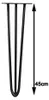 Tischbeine 4er-Set Hairpin 45 cm Haarnadelbeine Schwarz Produktbild-Vorschau 6