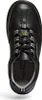 A top-down view of a black safety shoe. Produktbild-Vorschau
