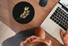 MuchoWow® Mauspad Mousepad Gold - Blatt - Zweig 20x20 cm - Produktbild-Vorschau 3