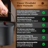 BLACK OAK Ascheeimer TOBA 5L – schwarz mit Deckel, Feger, Produktbild-Vorschau 5