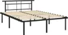 A black metal bed frame with wooden slats, shown from a diagonal angle against a white background. Náhled obrázku produktu