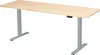 A light wood-colored adjustable desk frame with gray legs on a white background. Náhľad obrázku produktu