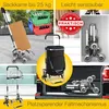 A collage of images showcasing a shopping trolley with various features and in different scenarios. Produktbild-Vorschau