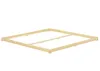 A wooden bed frame on a white background. Produktbild-Vorschau