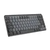 A top-down view of a compact mechanical keyboard. Voir les images du produit