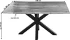 A table with dimensions shown. Produktbild-Vorschau