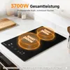AMZCHEF Induktionskochfeld 2 Zonen 3700 W, 9 Stufen + Produktbild-Vorschau 2