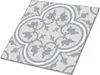 A single tile with a floral pattern is shown from a diagonal angle against a white background. Produktbild-Vorschau