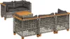 vidaXL 6-tlg. Garten-Sofagarnitur mit Kissen Grau Poly Produktbild-Vorschau 1
