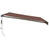 Design Markise Automatisch mit LEDs Braun 450x350 cm, Produktbild-Vorschau 5
