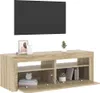 vidaXL TV skrinka s LED osvetlením Dub Sonoma 120x35x40 cm Náhľad obrázku produktu 4
