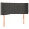 vidaXL Kopfteil mit Ohren Dunkelgrau 93x16x78/88 cm Samt - Produktbild-Vorschau 3