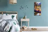Wanduhr Bürouhr Leinwand Bild 30x60 schöne Fluss Läufe mit Produktbild-Vorschau 4