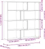 vidaXL Rohová knižnica 4 police Sonoma dub 85x85x140cm Náhľad obrázku produktu 8