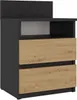 Nachttisch Wolfgang Artisan-Eiche / Anthrazit mit 2 Produktbild-Vorschau 1