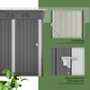 GIHAUVIA Metall Gerätehaus grau 140x72,4x182 cm (B x T x H) Produktbild-Vorschau 6