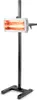 A black metal stand with an infrared heater attached. Anteprima dell’immagine prodotto