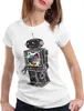 style3 Sheldon Testbild Roboter T-Shirt Damen, Farbe:Weiß, Produktbild-Vorschau 1