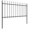 vidaXL Gartenzaun mit Speerspitzen Stahl 8,5 x 1 m Schwarz Produktbild-Vorschau 3