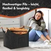 Panier en feutre gris foncé pour bois de cheminée, Ikodm, Voir les images du produit 4
