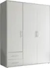 Valencia Kleiderschrank 3-türig Weiß Drehtürenschrank Produktbild-Vorschau 6