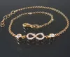Fußkette Fuß Kette 925 Silber Gold 24-27cm Infinity Produktbild-Vorschau 1