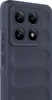 A close-up, angled view of the back of a dark blue phone case, showing the camera module area and textured grip on the side. Produktbild-Vorschau