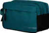 A teal toiletry bag with black accents is shown against a white background. Náhled obrázku produktu