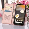 Google Pixel 7A Hülle, Schmetterling Prägung Flip Leder Produktbild-Vorschau 3