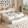 Massivholzbett mit Lattenrost, Schubladen und Regal (90x200 Produktbild-Vorschau 3