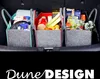 Three felt storage bags filled with groceries and household items are placed in the trunk of a car. Produktbild-Vorschau