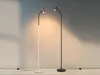 Kleine LED Stehlampe Schwarz dimmbar, flexible Leselampe Produktbild-Vorschau 7