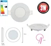 2x 3W LED Panel Spot encastrable Spot encastrable blanc Voir les images du produit 2