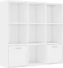 Libreria in legno bianco lucido 98x30x98 cm Anteprima dell’immagine prodotto 1