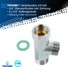 tecuro T-Verteilerstück 3/4 Zoll - für Geräte, MS-verchromt Produktbild-Vorschau 2